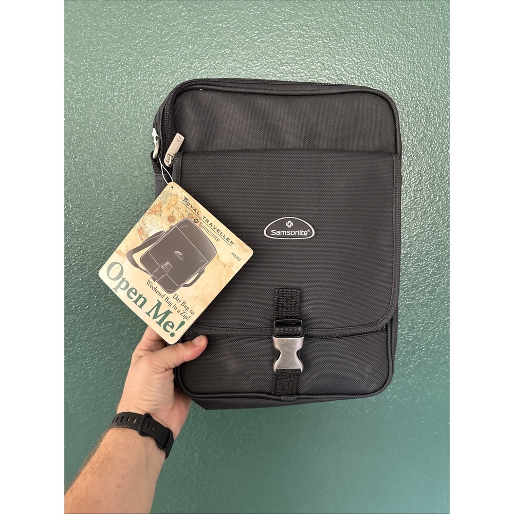 Samsonite Royal Traveller Duffle Day Bag Unisex OS‎ Black New 2-in-1 Convertible